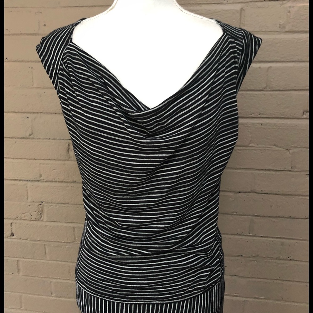 Derek Lam Black striped blouson dress XS - Picture 2 of 5
